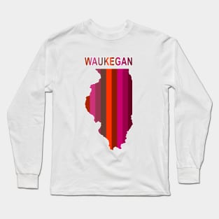 Red Waukegan Long Sleeve T-Shirt